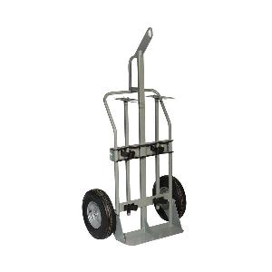 Cylinder Hand Truck, 600 lb Load, 2 Cylinder, Pneumatic Wheel, For Use With: US Navy For Use On Submarines, 69 in Overall Height, 35 in Overall Width, 26 in Overall Depth, Steel