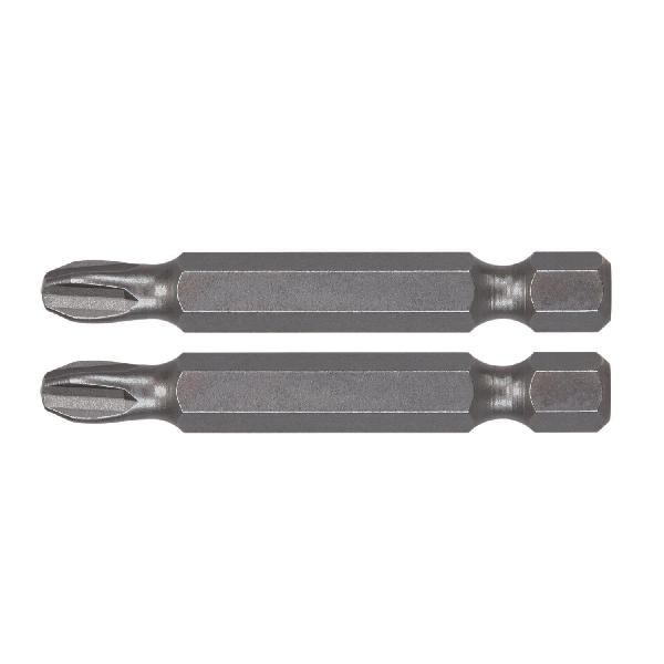 Power Bit, Single End, PH3 Point, Phillips® Point, 2 in Overall Length, Hex Shank, 1/4 in Shank, Carbon Steel