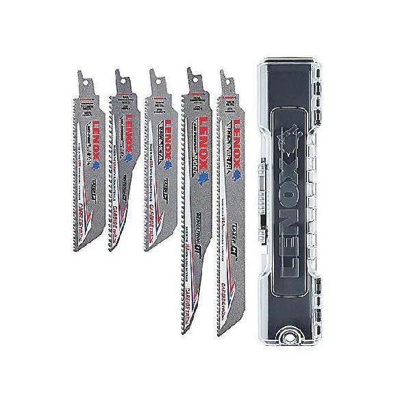 Reciprocating Saw Blade Set, Straight, 5 Piece, Specifications: 6 in, 9 in L Blade, 1 in W Blade, 6/8/10 TPI, 0.05 in THK Blade, 0.05 in W Cut, For Use With: Reciprocating Saw, Carbide