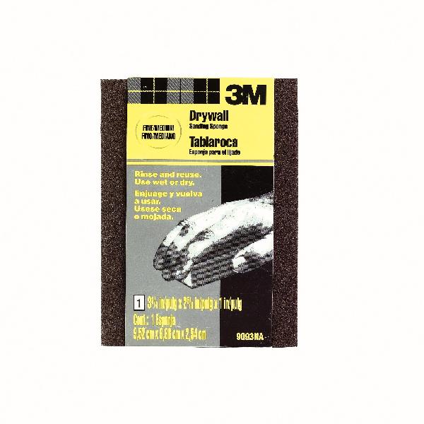 Drywall Sanding Sponge, 3 Inch Overall Length, 42 Inch Overall Width, 1 Inch Overall Thickness, Fine/medium Grade, 4 Abrasive Sides