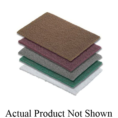 Hand Pad, 9 in Length, 6 in W, Aluminum Oxide Abrasive, White Pad Color, Applicable Materials: Aluminum, Brass, Copper and Stainless Steel