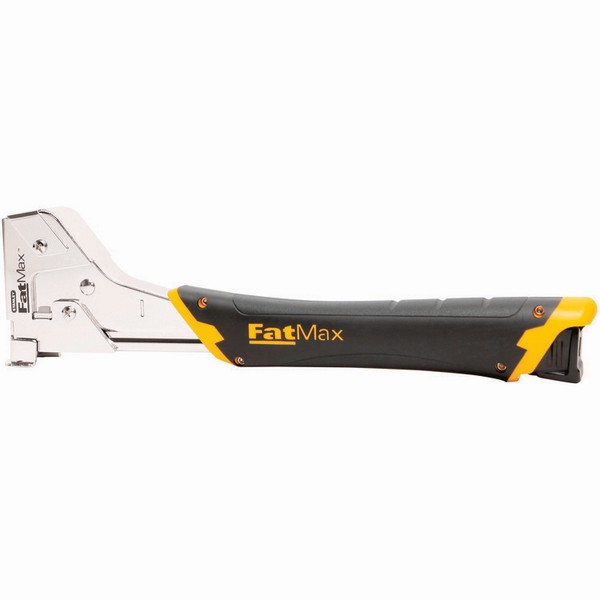 Hammer Tacker, Heavy Duty, Narrow Crown, 27/64 in Crown Width, 5/16 in, 3/8 in, 1/2 in Leg Length, 168 Staples, Manual Type of Power, 11-1/4 in Overall Length, Steel