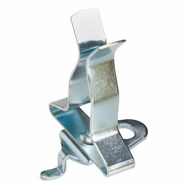 Spring Clip, 3/4 to 1-1/4 in Hold Range 2-1/8 in Projection, Zinc