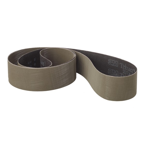 Abrasive Segment, RX Slashed Full Flex, Series: 237AA, 24 Inch Belt Length, 5 Inch Belt Width, A100 Grit, Aluminum Oxide Abrasive, Cotton Cloth Backing, Gray