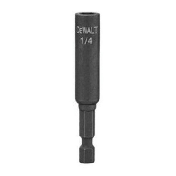 Nut Driver, Long Magnetic, 1/4 in Drive, 1/4 in Shank, Hex Shank, 2-9/16 in Overall Length, Steel