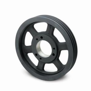 Sheave, Type D1, Taper-Lock® Bore, 7/16 to 2 Inch Bore, 6.15 Inch Outside Diameter, 5.78 Inch (A)/6.16 Inch (B) Pitch Diameter, 2 Grooves, 1-3/4 Inch Face Width, SDS Bushing, For Use With: AB Cross Section V-Belts, Cast Iron, Gray