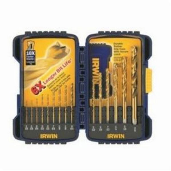 Drill Bits Set, General Purpose, Imperial System of Measurement, 15 Piece