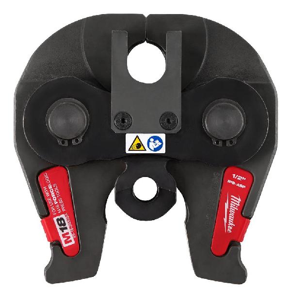 Jaw, Press, Series: 49-16, For Use With: M18 FORCE LOGIC Long Throw Press Tool/SmartPress Fittings, Specifications: 1/2 in IPS-ASP Press Jaw, Steel, 8.38 in H x 10.75 in W x 2.5 in D Dimensions