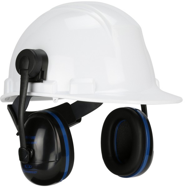 Earmuff, Cap Mounted Passive, For Use With: Cap Style Hard Hat, Specifications: Universal Size, 20 dB, ABS, Black/Blue