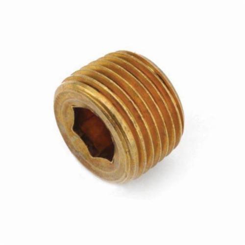 Plug, Lead Free Countersunk Hex Head, Series: 7109AL, Fitting/Connector Type: Plug, 1/2 Inch Nominal, 51/64 Inch Length, 1200 psi, Brass, -65 to 250 F