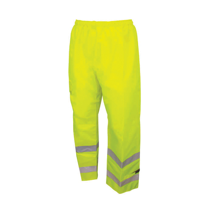 Trouser, Expandable High Visibility, Series: Telcom 7002, 2XL Size, Lime, Nylon/Polyester/Polyurethane, Snap Closure, Resists: Water
