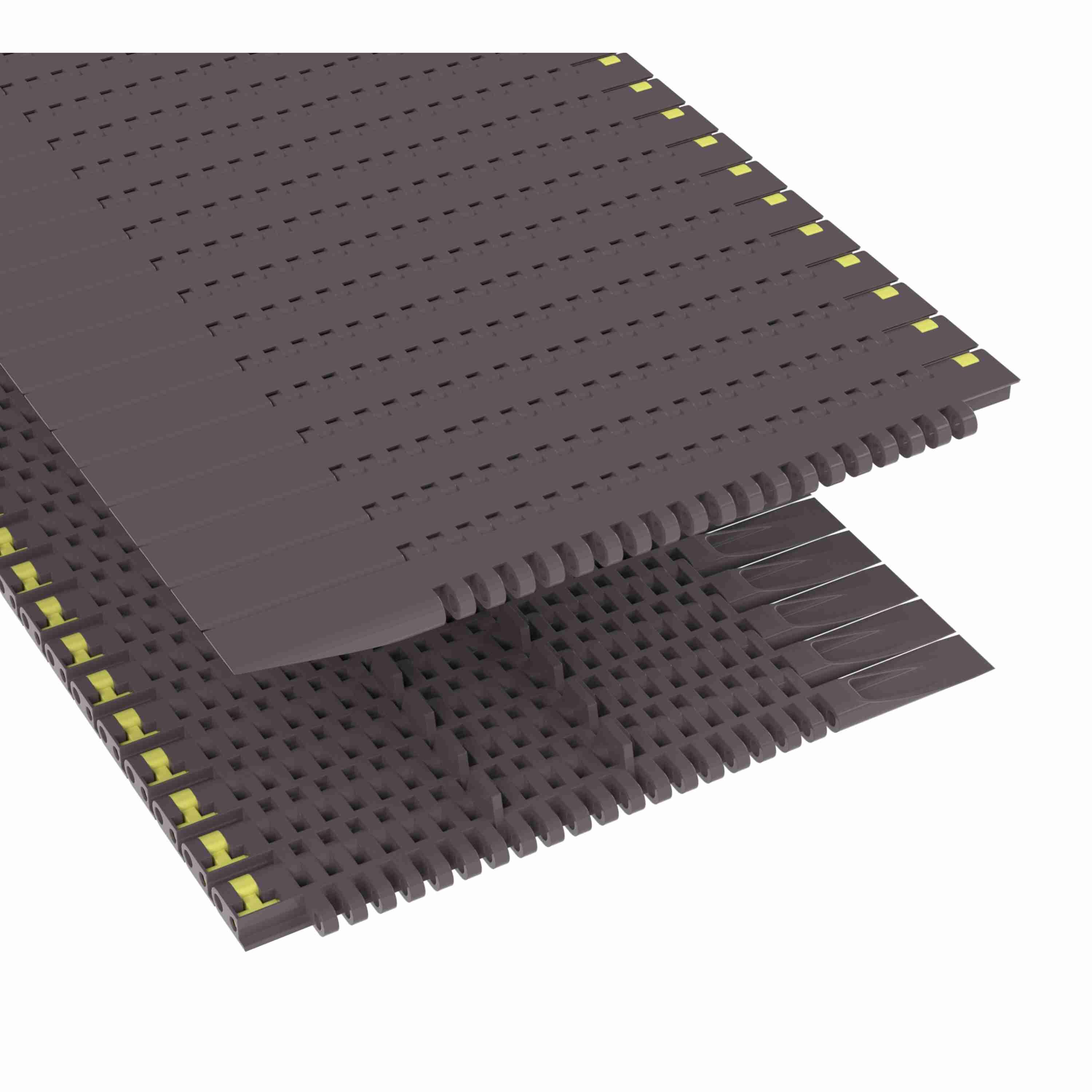 Mattop, Straight Running, Series: 8500, 0.75 in Pitch, 7.5 in Plate Width, 600 lb Tensile Strength, Polyester, Brown