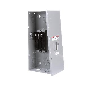 Circuit Breaker Enclosure, 3-Phase 3-Wire, 7-1/8 in Width, 4-1/4 in Depth, 17-1/8 in Height, NEMA 250, QP/QPH/HQP Frame, 2/3 Pole, 100 A at 120/240 VAC, Surface Mount, 75 °C, Aluminum