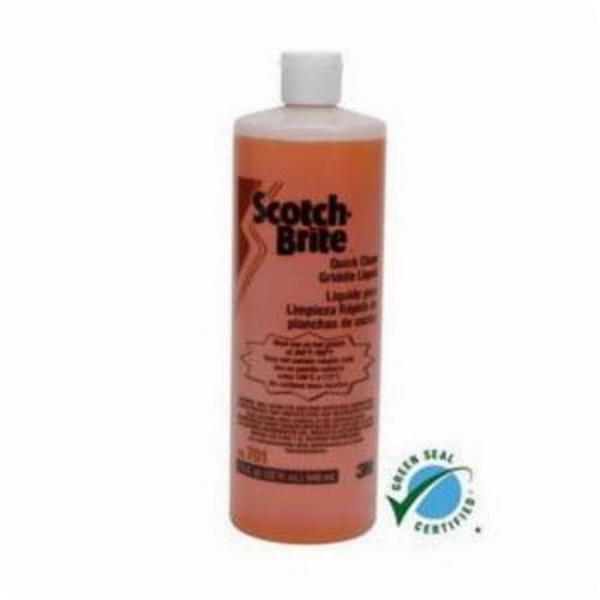 Griddle Liquid, Quick-Clean, 1 qt Container, Bottle Container, Liquid Form, Orange, Mild Solvent Odor/Scent, 12 pH, Composition: Glycerin, Water, Potassium Carbonate, Sodium Carbonate, Tartrazine, 1.3 Specific Gravity
