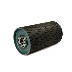 Drum Pulley, Mine Duty Extra, Series: HE35, HE Bushing, 14 Inch Outside Diameter, 38 Inch Face Width, 3-1/2 Inch Shaft Diameter, Crown Face Profile, Steel, III CEMA