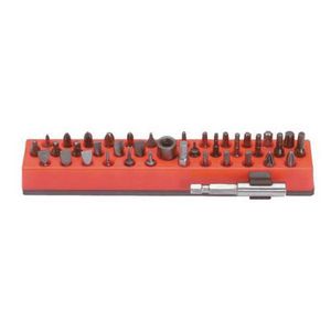 Insert/Power Bit Set, Measurement System: Imperial, 7 in Overall Length, 38 Piece, Specifications: 1/4 in Hex Drive, Black Oxide, Steel
