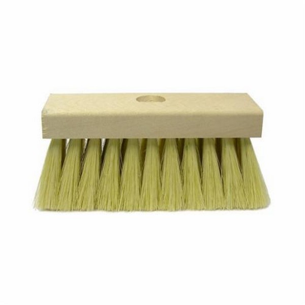 Roof Brush, 5-Knot Block, Hardwood Block, 7 in Block, 2 in Trim Length, Tampico Trim, White Trim Color, Sanded