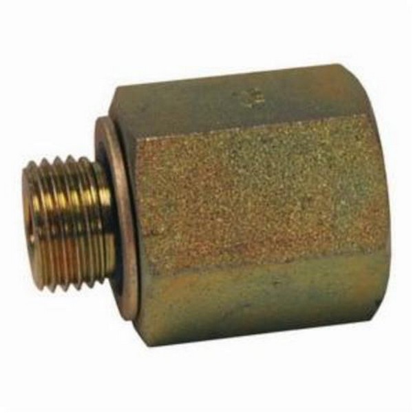 Hydraulic Tube To Pipe Adapter, Series: M7455, 1-11-1/2 x M33x2 Nominal, Female NPTF x Male Metric Parallel, Steel, Zinc Plated