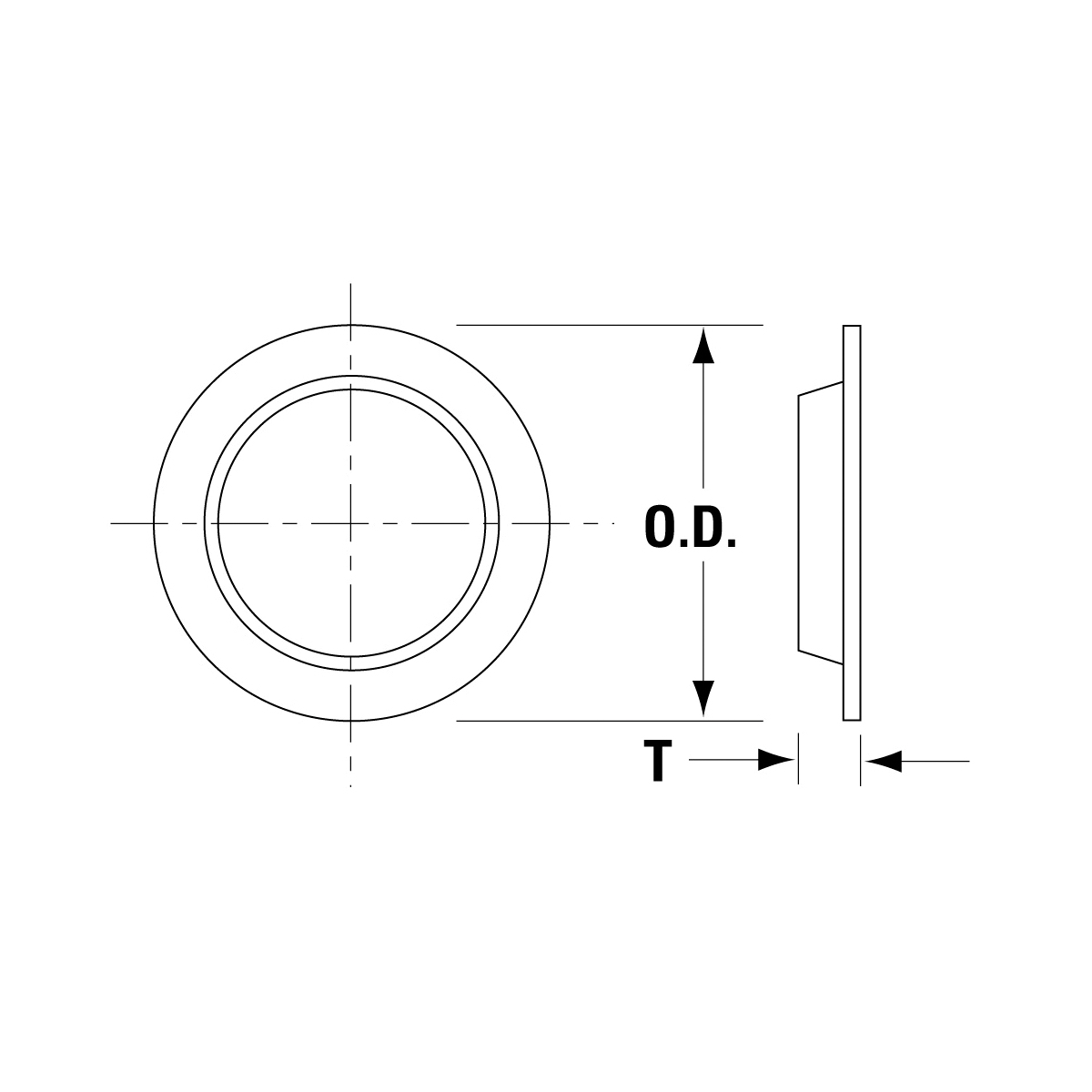 Linear Shaft Seal, Double-Acting Internal Integral, 1/2 in Inside Dia, 0.77 in Outside Dia, 0.12 in Width, 250 °F, Steel