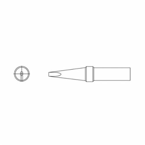 Screwdriver Tip, Series: PL Series, For Use With: TC201/TCP Series Soldering Pencil and TC201 Soldering Iron, Specifications: 3.2 mm OD x 0.69 mm THK, 15.75 mm Reach/Length, Solid Copper, Iron Plated Finish
