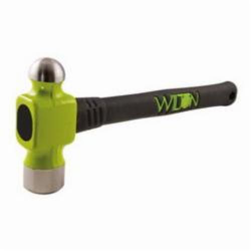 Ball Pein Hammer, 14 in Overall Length, 1-3/4 in Diameter Face, 32 oz Head, Drop Forged Steel Head, Vulcanized Rubber Handle, Non-Slip Grip
