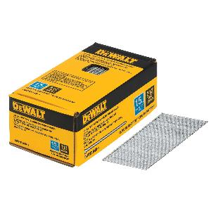 Angled Nail, 28° Glue Collated, 2-1/2 in Length, Bright, Steel, Chisel Point, 15 ga Gauge