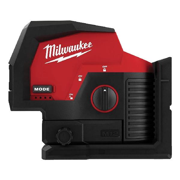 Cross Line and Plumb Points Laser, Automatic Cordless Self Leveling, Bare Tool/Kit: Bare Tool, Series: M12™, +/- 1/8 in at 33 ft Accuracy, 125 ft Measuring, +/- 4 deg Auto Leveling, Green Beam, Laser Class: Class FDA llA, ll/IEC 2, 2M, 14 to 104 °F,