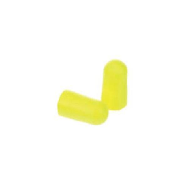 Earplugs, Uncorded, Series: 33 dB Noise Reduction, Taper Shape, L Size, Yellow Plug, Polyurethane Foam Plug, Disposable/Reusable: Disposable