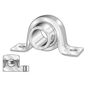 Plummer Block Housing Unit, Series: PBY-XL, 17 mm Inside Diameter, 22.2 mm Base to Bore Centerline, 85.7 mm Overall Length, 43.2 mm Overall Height, Compatible Bearing Type: Radial Insert Ball Bearing, 68 mm Bolt Center-to-Center Length, 25.4 mm Base Width, Sheet Steel