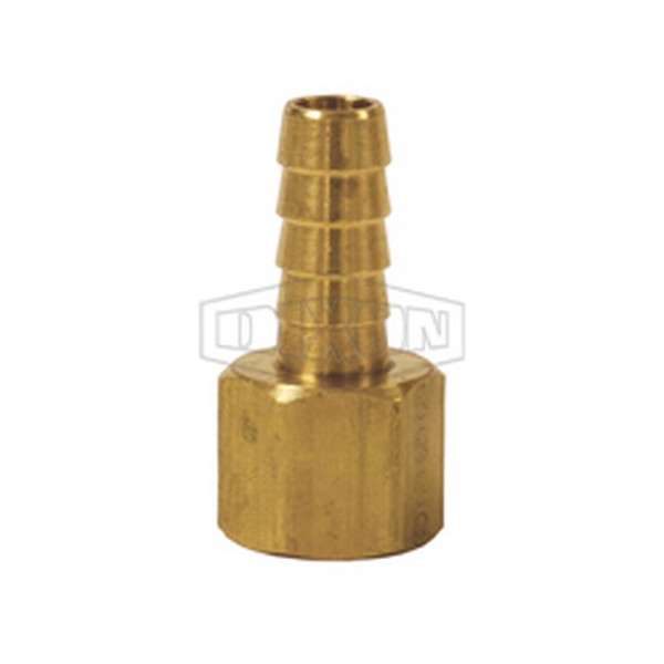 Hose Barb Fitting, Fitting/Connector Type: Adapter, 1/4 Inch Nominal, FNPT x Hose Barb End Style, 250 psi Pressure, 72 °F, Brass