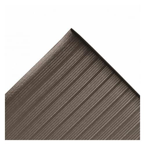 Mat, Series: Airug® 410, 30 ft Length, 2 ft Width, 5/8 in Thickness, Black, Closed Cell Polyvinylchloride, Corrugated/Ribbed Surface, Wide Ribbed Top Surface, Beveled Edge, Resists: Slip
