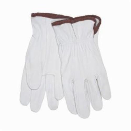 General Purpose Gloves, Premium Grade, Series: 3601, Drivers Glove, 2XL, Grain Goat Skin Leather Palm, Grain Goat Skin Leather, White, Gunn Pattern/Standard Finger/Straight Thumb, Unlined, Open/Slip-On Cuff, Shirred Elastic Closure, 10 in Length, Res