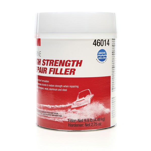 Marine Repair Filler, 2-Component 2-Part High Strength, 1 qt Container, Can Container