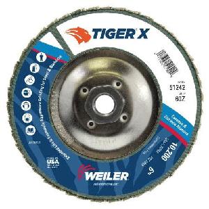 Abrasive Flap Disc, Series: High Performance, 6 in Disc Dia, 5/8-11 Center Hole Thread Size, 60 Grit, Coarse Grade, Ceramic/Zirconia Alumina Abrasive, Type 29/Angled Disc, Phenolic Backing, 10200 RPM Maximum