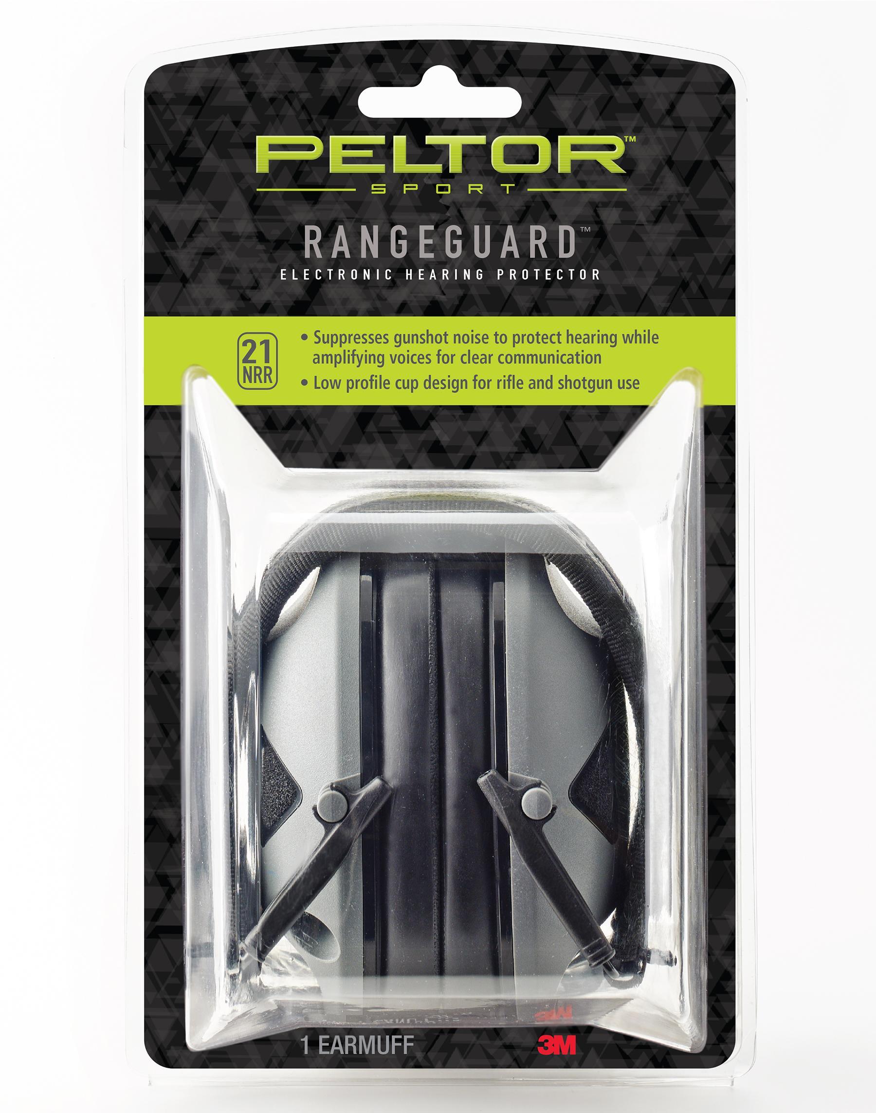 Hearing Protector, Electronic, Series: Sport RangeGuard™, 21 dB Noise Reduction, Black Accent/Gray
