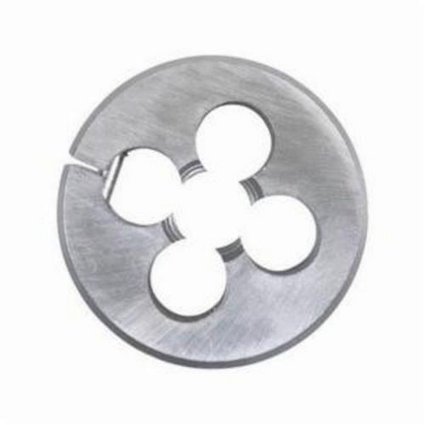 Threading Die, Adjustable Round, Measurement System: Imperial, 7/16-14, UNC, 1 in Die Outside Dia, HSS