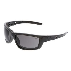 Safety Glass, Dual Lens, Series: Swagger® SR5, UV-AF Anti-Fog Lens Coating, Gray Lens, Balanced/Lightweight, Charcoal Frame, Polycarbonate Frame, Polycarbonate Lens, Yes UV Protection, Charcoal Bayonet Temple, Specifications Met: ANSI Z87+