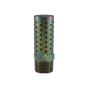 Muffler, High Flow, 1 Inch Size, 50 micron Filter, 300 psi Pressure, 35 to 160 °F, Mesh Stainless Steel Element/Steel Body