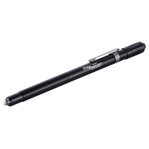Penlight, Non-Rechargeable, Series: Stylus®, LED Bulb, 11 Lumens, 100000 hr. Average Life, AAAA Alkaline Battery, 3 Batteries, Black, Aluminum Housing, IPX4 Enclosure, 3/8 in Diameter x 6.21 in L
