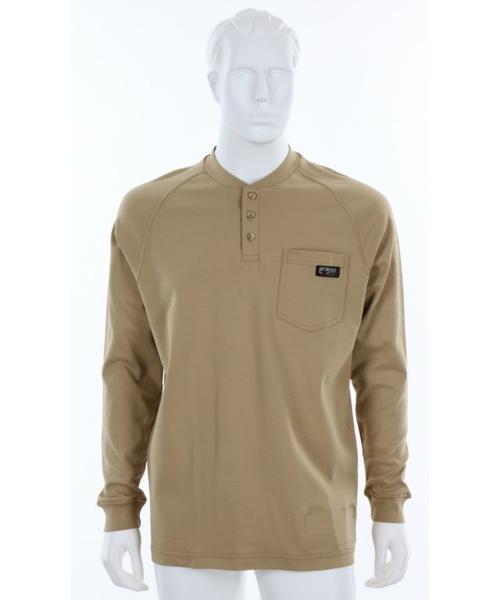 Shirt, Electrical Protection, X5/Regular Size, Tan, Cotton, Button Closure, 7 oz Fabric Weight, 1 Pockets