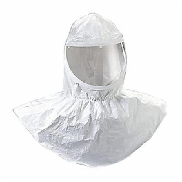 Hood, Series: H Series, Standard Size, Clear Lens, For Use With: 3M Belt Mounted Powered Air Purifying Respirator (PAPR) and Supplied Air Respirator Systems, Tychem QC, White