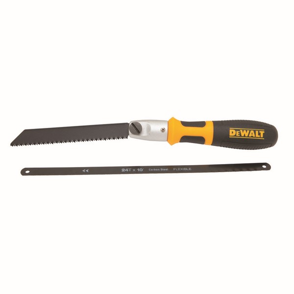 Hand Saw, Multi-Purpose, 6 in, 10 in Blade Length, Steel Blade, 24 TPI, 12-1/2 in Overall Length, Steel Cutting Edge, Ergonomic/Cushion Grip Handle, Plastic/Rubber Handle, Metal and Wood Material Application