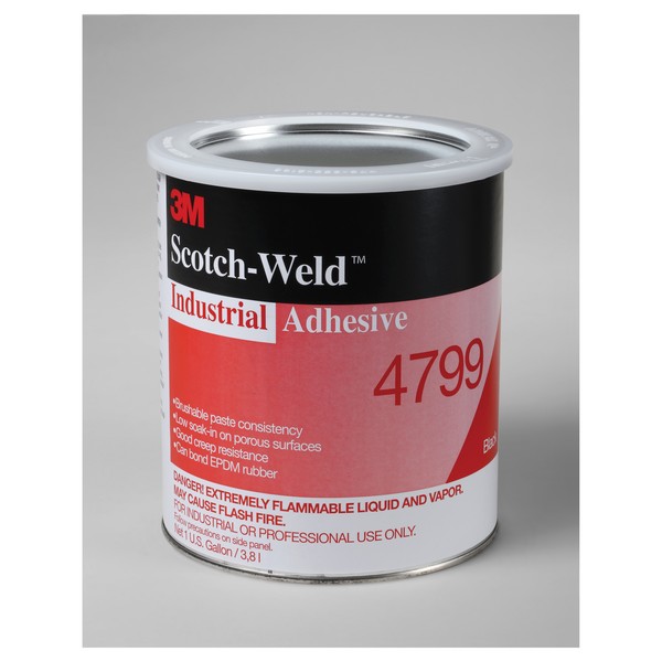 Industrial Adhesive, Quick-Drying, Can Container, 1 gal Container, Rubber Base