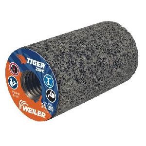 Grinding Cone, Portable, Series: T18, 1-1/2 in Diameter Maximum, 2-1/2 in Head Thickness, 20 Grit, ZA20S Grade, 5/8-11 Center Hole, Synthetic Resin Bond, Type 18/Straight Shape, 5/8-11 UNC Thread, 24190 RPM Maximum, Zirconia Alumina Abrasive