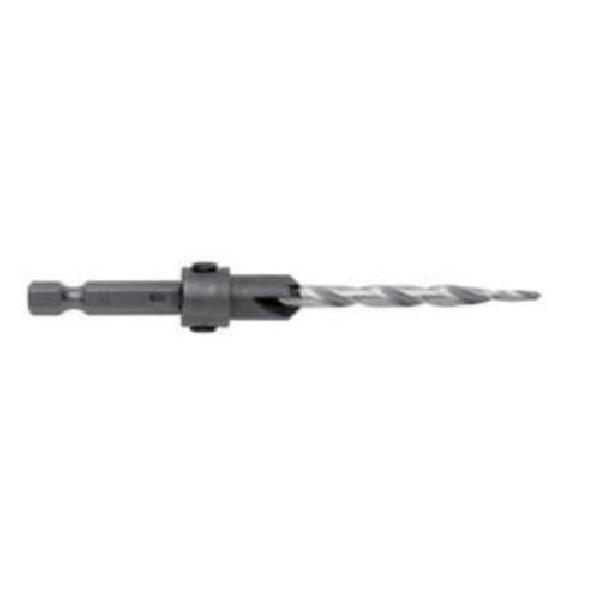 Countersink Wood Bit, Small, Drill Style: Countersink, 3/16 in Diameter, 4-1/4 in Overall Length, 4 Flutes, Wide Flute, 2-5/16 in Flute Length, 1/4 in Shank, Quick-Change Shank, HSS Cutting Edge, HSS
