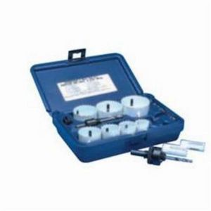 Hole Saw Kit, Plumber's, Series: 413, 6 Piece, 1-3/4 in Cutting Depth, 3/16 in Thick, 4/6 Variable Tooth, Bi-Metal