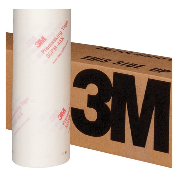 Pre-Masking Tape, Low Tack, Series: SCPM-44X, 250 linear yd Length, 24 Inch Width, 110 to 120 um Thickness, Paper, Translucent, 3 Inch Diameter Core, 0.39 to 0.77 in-lb Adhesion Strength, 5 in-lb Tensile Strength