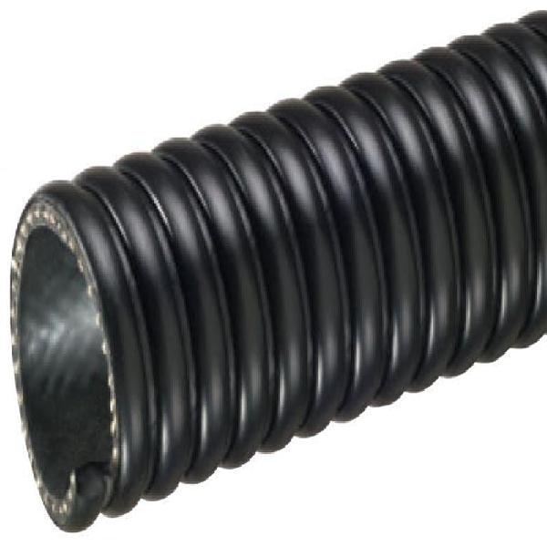 Suction Hose, Heavy Duty, Series: TSD, Hose End Style, 2 in ID, 2.54 in OD, 100 ft Length, 75 PSI Working, -40 to 71 F, EPDM Tube, Black, Domestic