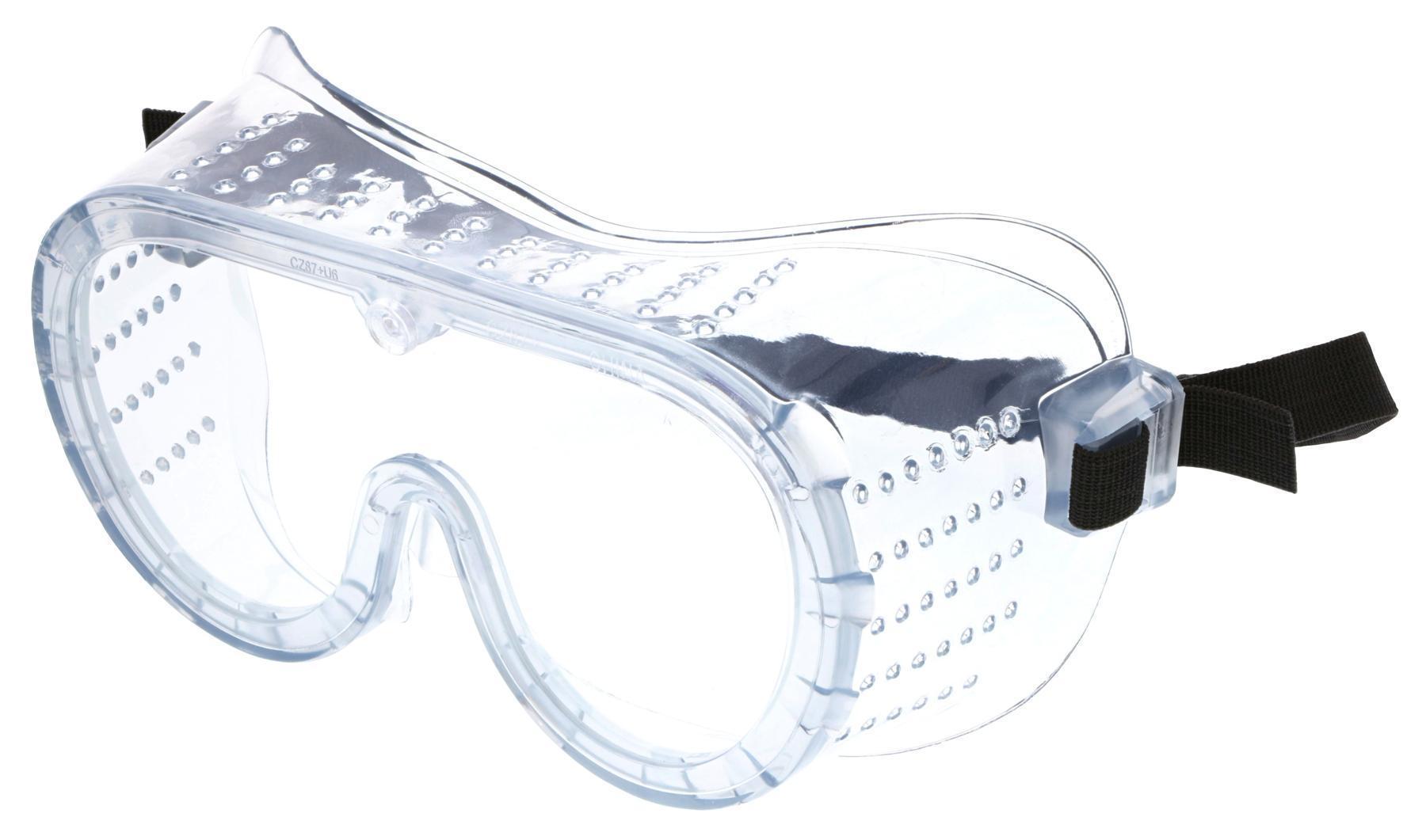 Protective Goggles, Safety, Series: 22, UV-AF Anti-Fog Lens Coating, Clear Lens, PVC Frame, Elastic Strap, Yes UV Protection