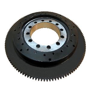 Geared Bearing, External, 115 mm Bore, 310 mm OD, 9.8:1 Gear Ratio, 98 Teeth, 270 mm Diameter Hub, Bare Steel, Black Oxide